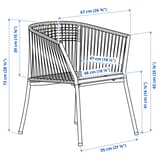 Illustration avec les mesures du produit : SEGERÖN.