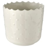 Jardinière à pois blancs
