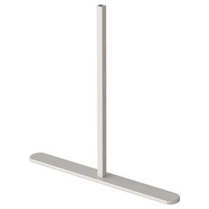 Un séparateur de pièce SIDORNA en gris, avec un profil mince et un design minimaliste, en acier et polyester.