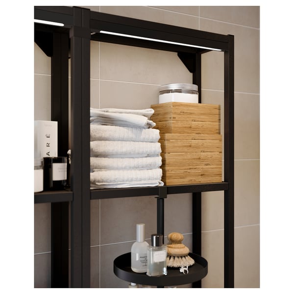 SILVERGLANS Baguette lumin LED salle de bain, intensité lumineuse réglable anthracite, 60 cm