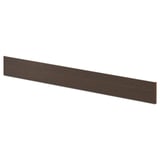 Socle de cuisine de couleur bois foncé, forme rectangulaire, design épuré.
