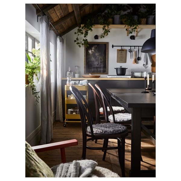 SKOGSBO Chaise, brun foncé