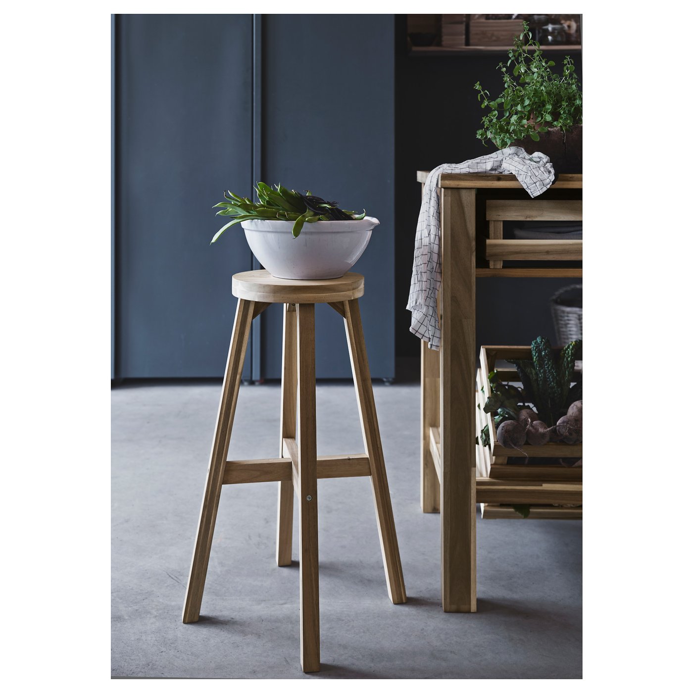 SKOGSTA Tabouret de bar, acacia IKEA