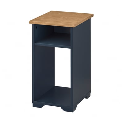 SKRUVBY Table d'appoint, bleu noir, 40x32 cm