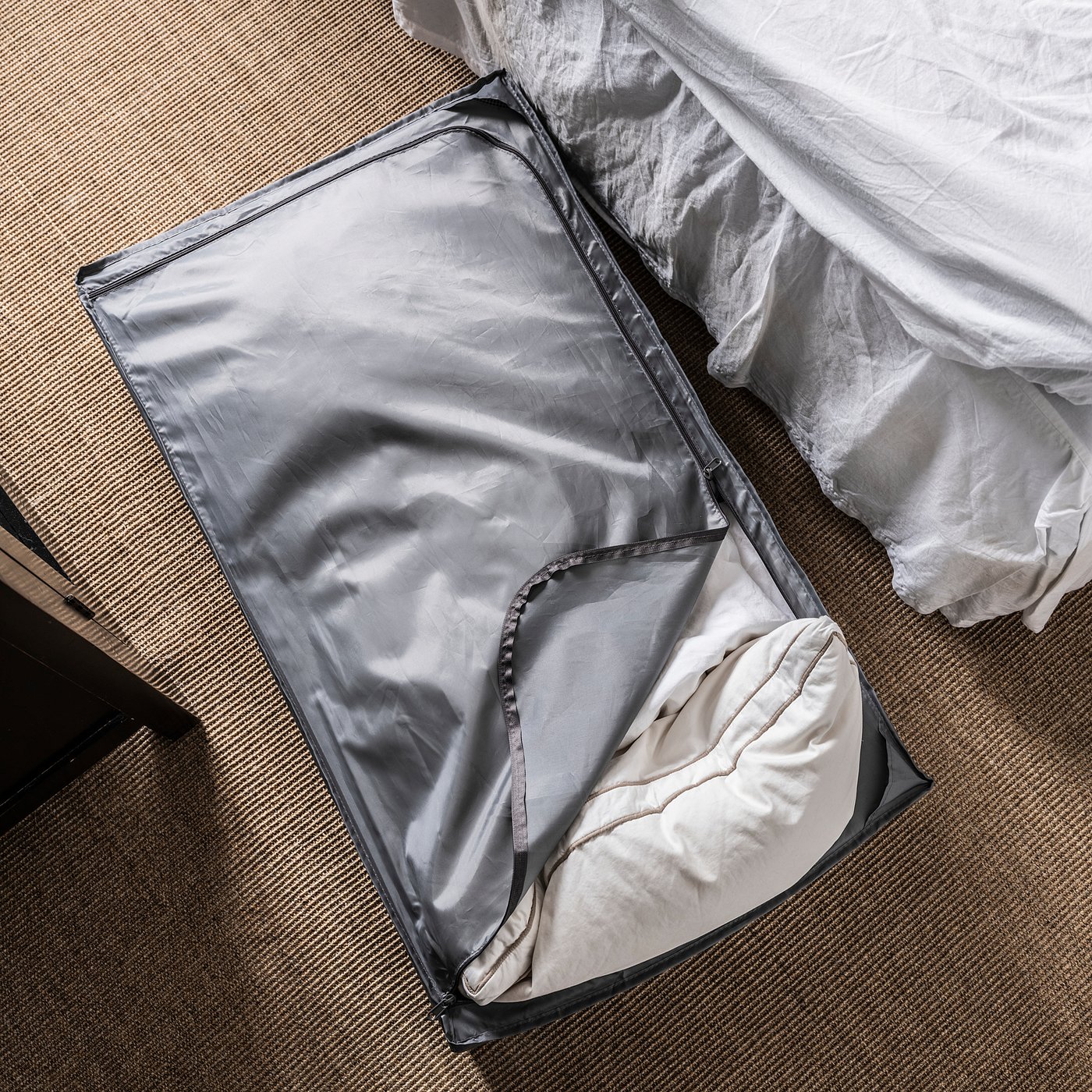 Ikea IKE-302.240.46 SKUBB Sac à linge avec structure Noir 80 l