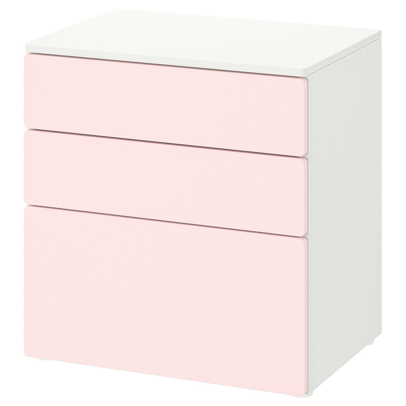 SMÅSTAD / PLATSA commode 3 tiroirs, blanc/rose pâle, 60x42x63 cm - IKEA ...