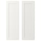 Deux portes de rangement rectangulaires blanches, design simple avec des coins arrondis, texture unie, pour les unités SMÅSTAD/platsa.