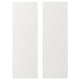 Portes de rangement rectangulaires blanches, design moderne et épuré, en panneaux de fibres et peinture acrylique, adaptées au rangement des enfants.