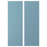 Deux grands panneaux rectangulaires bleu pastel côte à côte, aux bords arrondis doux.