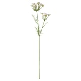 Fausse tige de fleur blanche SMYCKA, écologique, 50 % plastique recyclé, délicate et détaillée, parfaite pour la décoration.