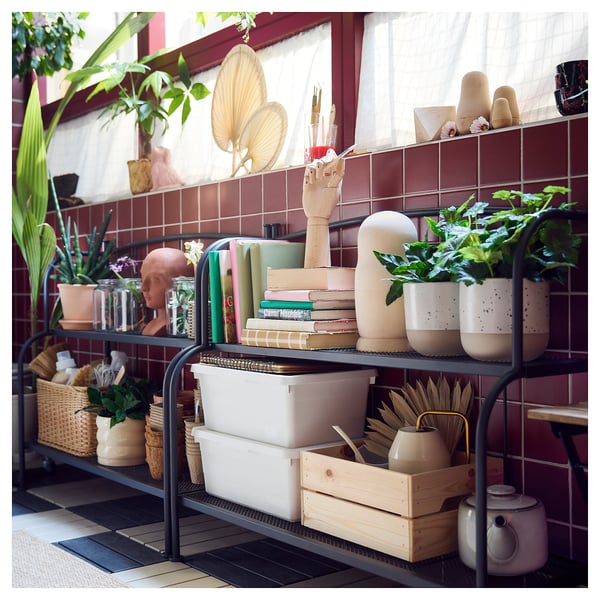 SOCKERBIT Boîte avec couvercle, blanc, 38x25x15 cm