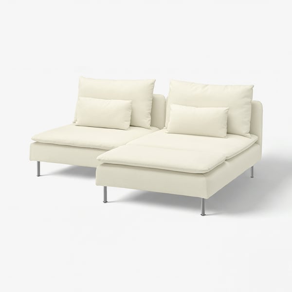 SÖDERHAMN Canapé 2 pl + méridienne, Johanneshov blanc cassé