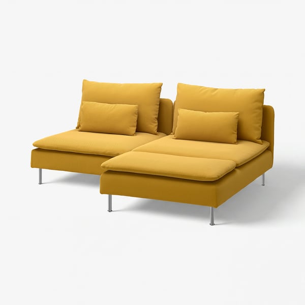 SÖDERHAMN Canapé 2 pl + méridienne, Kelinge jaune foncé
