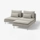 SÖDERHAMN Canapé 2 places, avec méridienne/Viarp beige/brun