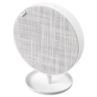 SOLSKYDD Enceinte Bluetooth portable, blanc, 19 cm