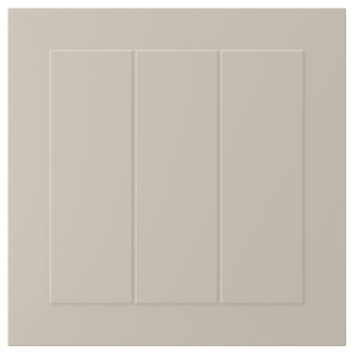 Porte d’armoire beige STENSUND, panneaux encadrés, finition laquée, surface sans joint, forme carrée.