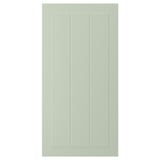Porte d’armoire vert STENSUND, rectangulaire avec panneaux rainurés, finition laquée lisse.