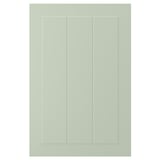 Porte d’armoire STENSUND green : panneaux rainurés, finition laquée, panneau de fibres, facile à nettoyer.