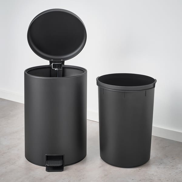 STENTRAPPA Poubelle à pédale, anthracite, 18 l