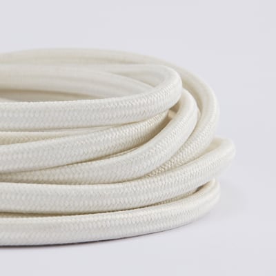 Jeu de cordons STRÅLA, blanc, plastique, enroulé, design minimaliste.