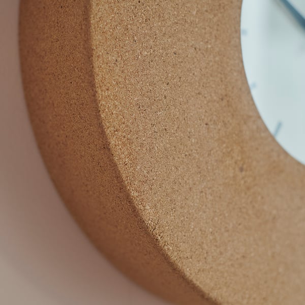 SVARTGÖK Horloge murale, liège, 38 cm