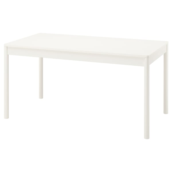 TONSTAD Table à manger rectangulaire blanche avec 4 places
