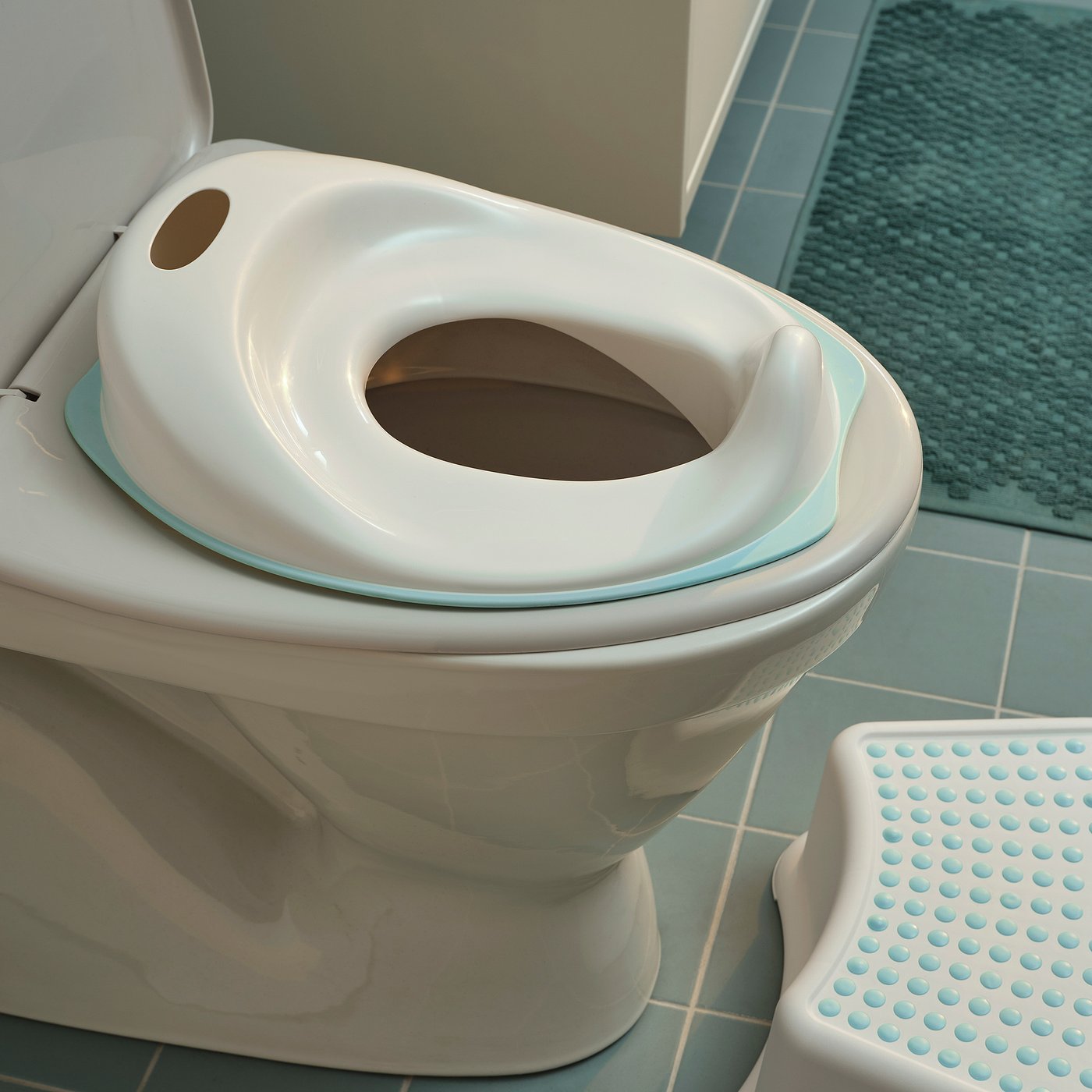 TOSSIG abattant WC, blanc/turquoise IKEA Belgique
