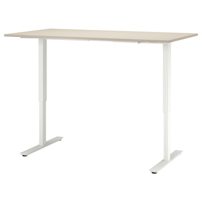 RODULF Bureau assis/debout, blanc, 140x80 cm - IKEA Belgique