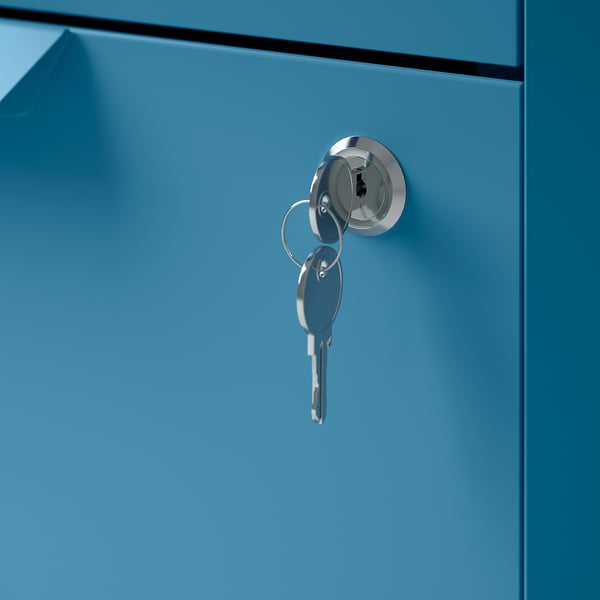 TROTTEN Caisson 2 tiroirs sur roulettes, bleu