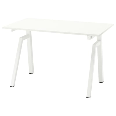 TROTTEN / FLINTAN Bureau et chaise, électrique/blanc beige, 120x70 cm