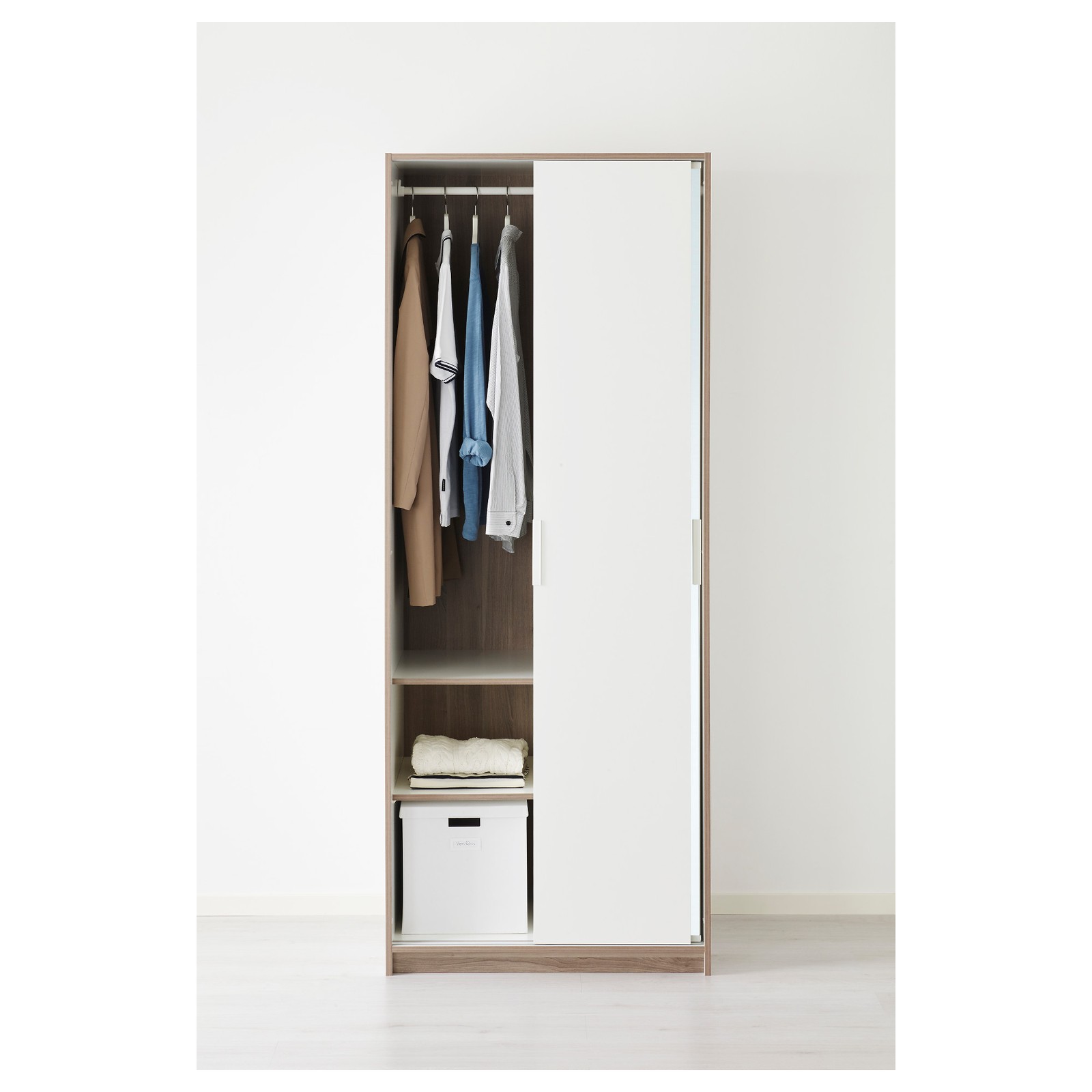 TRYSIL Armoirependerie, blanc, miroir, 79x61x202 cm IKEA