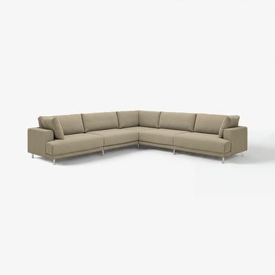 Canapé sectionnel UPPÅKRA, beige, tissu, moderne, en forme de L.