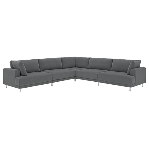 UPPÅKRA Canapé d'angle modulaire, 6 places, Johanneshov gris foncé