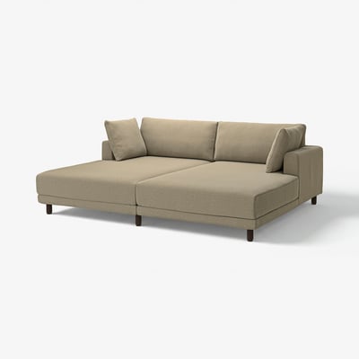 UPPÅKRA Canapé modulable 3 places, avec méridiennes/Johanneshov brun-beige