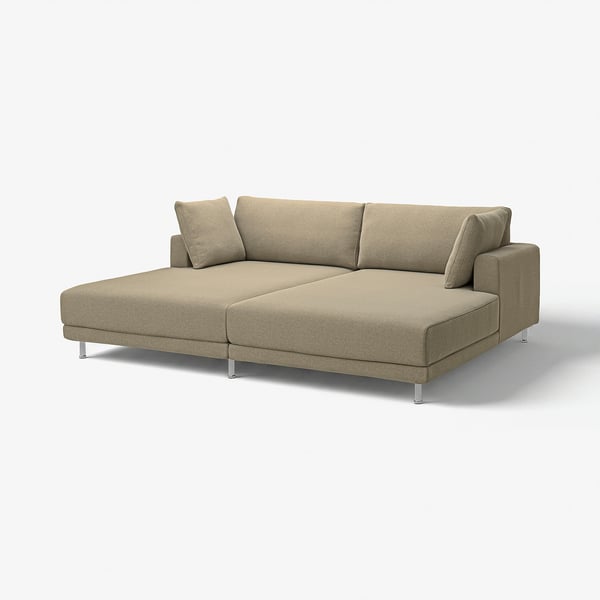 UPPÅKRA Canapé modulable 3 places, avec méridiennes/Johanneshov brun-beige