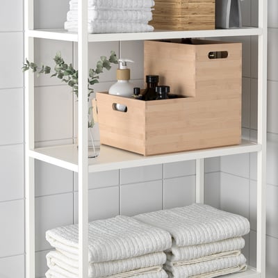 TJOG Boîte de rangement avec couvercle, beige foncé, 35x56x30 cm - IKEA  Belgique