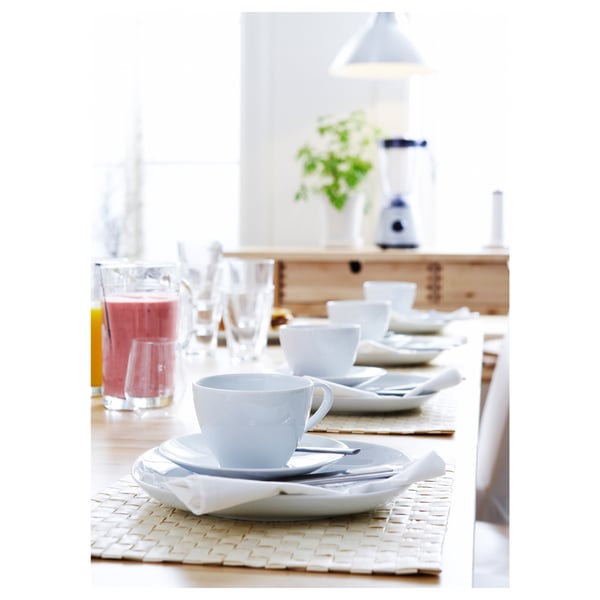 Set de 2 tasses et soucoupe en céramique blanche 20cl