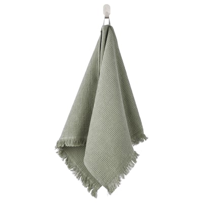 Serviette verte VALLASÅN suspendue, teinture douce et absorbante pour palmier nain, 80 % coton, 20 % viscose.