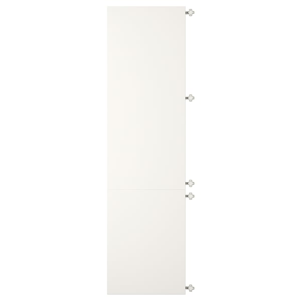 Porte VEDDINGE, blanche, en panneaux de fibres, rectangulaire, design minimaliste.