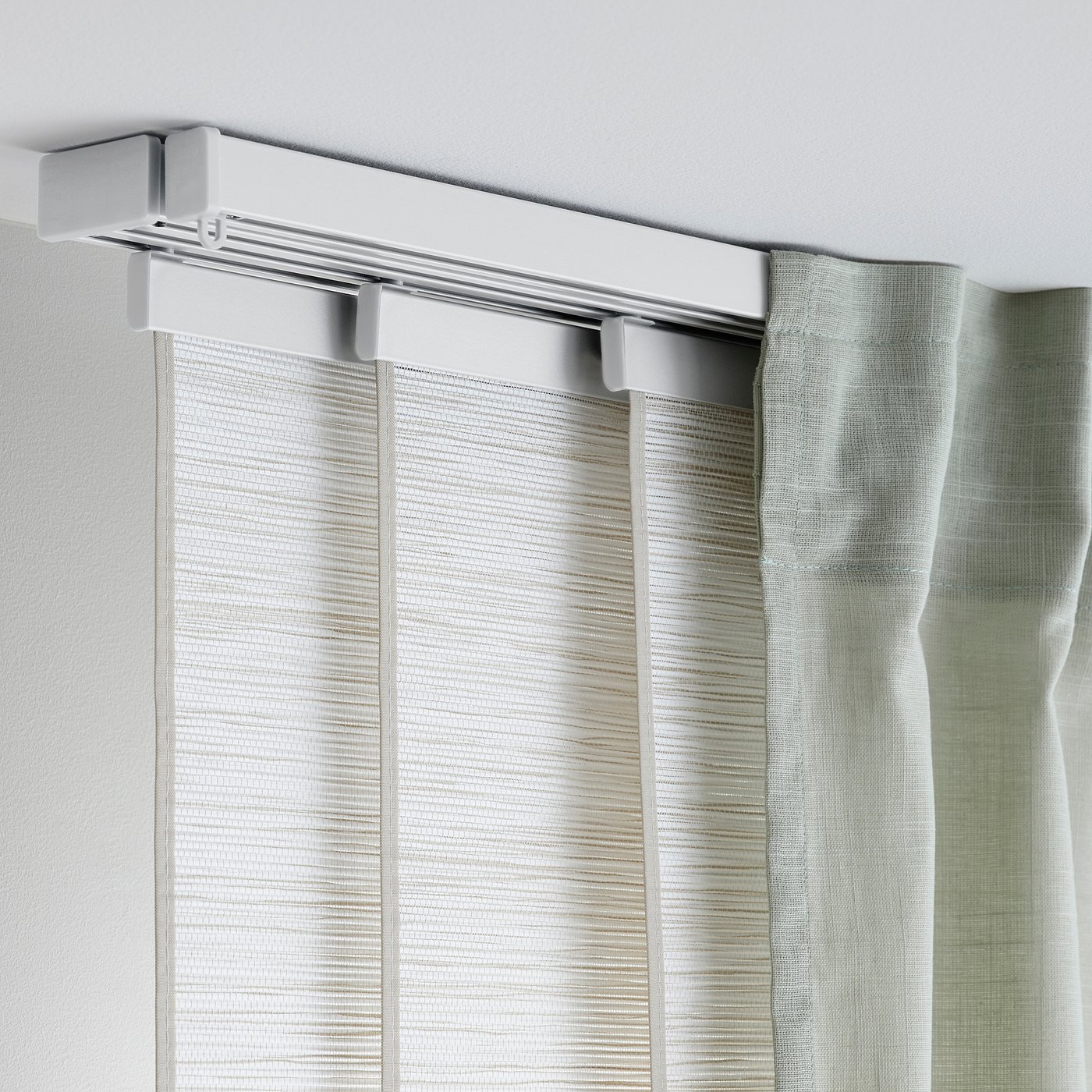 VIDGA Rail Pour Rideau Triple Fixations Plafond Incluses blanc 140 VIDGA Rail Pour Rideau Triple Fixations Plafond Incluses blanc 140