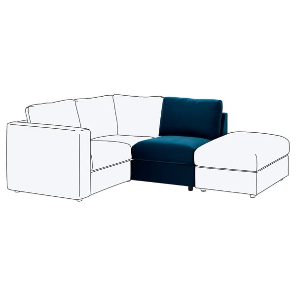Canapé sectionnel moderne en forme de L avec des accents bleu sarcelle et blanc, en polyester et velours.