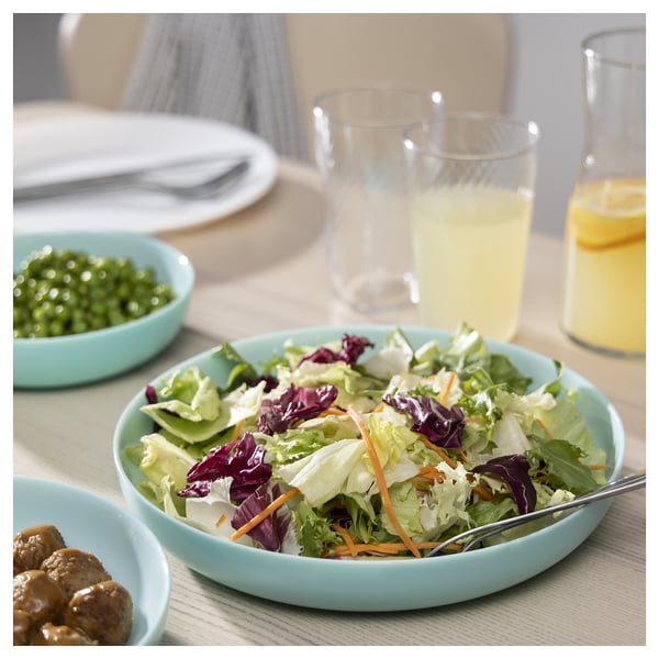 VITBLECKA Assiette, turquoise, 25 cm
