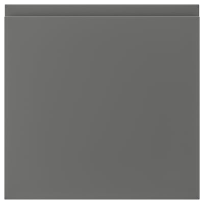 Tiroir de cuisine gris VOXTORP, design minimaliste avec poignées intégrées.