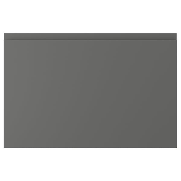 Tiroir gris foncé VOXTORP, design élégant, rectangulaire et minimaliste avec une surface lisse.