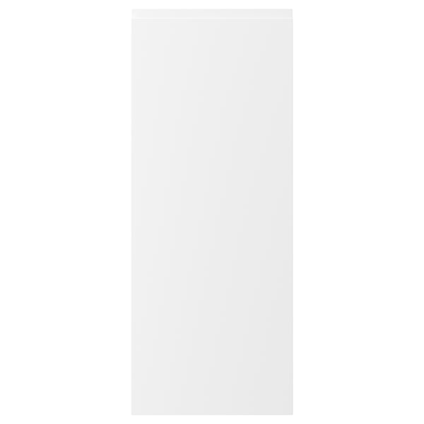 VOXTORP, blanche, moderne, porte rectangulaire, finition mate, poignées minimalistes.