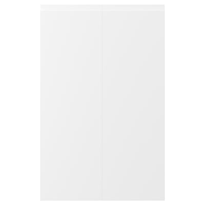 Porte d’armoire de cuisine VOXTORP blanche : moderne, blanc mat, rectangulaire avec poignées intégrées.