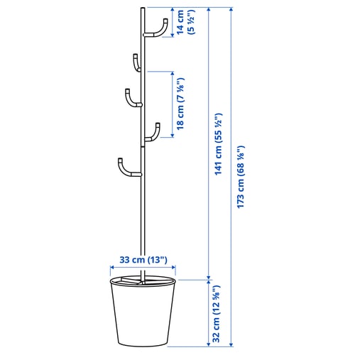 Illustratie met afmetingen voor het product: ÄLGANÄS.
