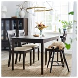 AKTERSPRING Hanglamp, opaalwit glas/vermessingd, 73 cm