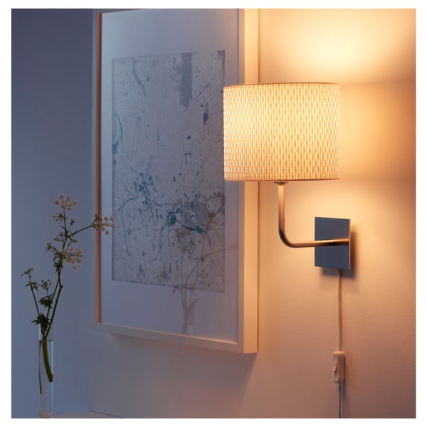 Alang Wandlamp Vernikkeld Wit Ikea