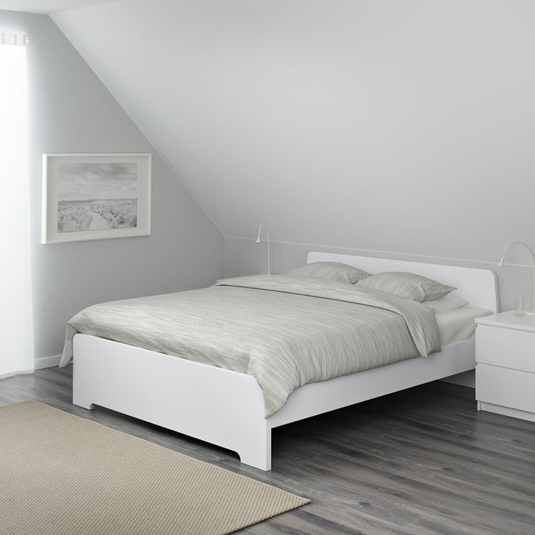 ASKVOLL Bedframe, wit, 140x200 cm IKEA